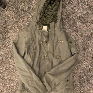 Green utility jacket